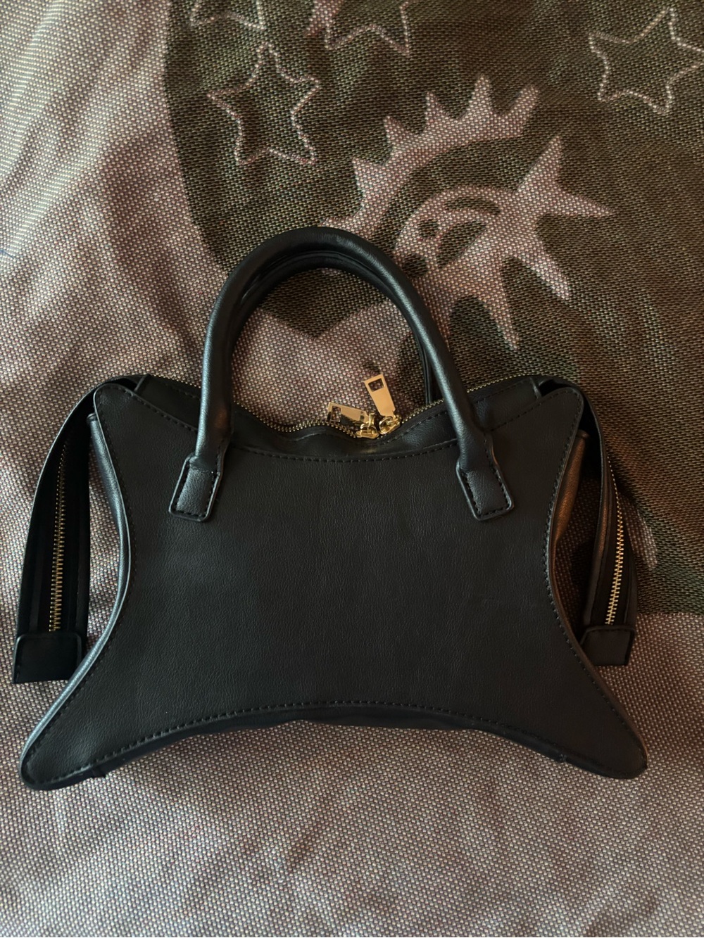 Black Women's Leather Top-Handle Bag - Unbranded
